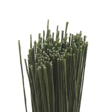 200PCS Dark Green Floral Wire Stems for Crafting