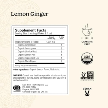 Yogi Organic Ginger Tea - 16 Bags for Healthy Digestion