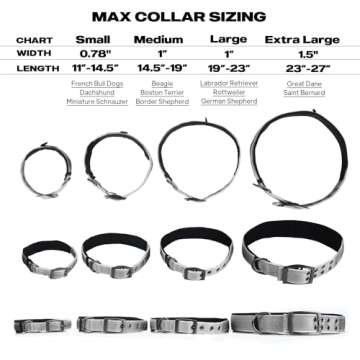 PetiFine Neoprene Padded Dog Collar, Heavy Duty Comfort Dog Collar with Durable Metal Buckle, Reflective Adjustable Belt Buckle Dog Collars for Small Medium Large Dogs(14.5''-19'', Grey)