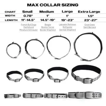 PetiFine Neoprene Padded Dog Collar, Heavy Duty Comfort Dog Collar with Durable Metal Buckle, Reflective Adjustable Belt Buckle Dog Collars for Small Medium Large Dogs(14.5''-19'', Grey)