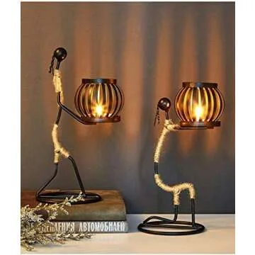 African Women Candle Holder - Elegant Decor