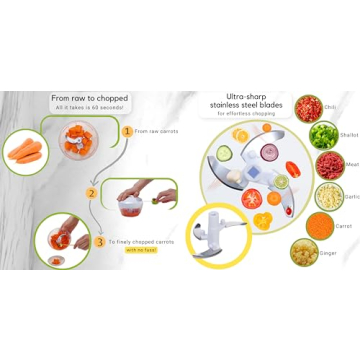 Brieftons Manual Food Chopper for Easy Chopping