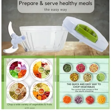 Brieftons Manual Food Chopper for Easy Chopping