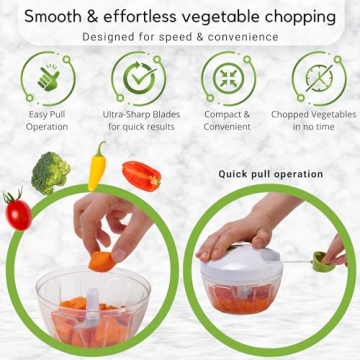 Brieftons Manual Food Chopper for Easy Chopping