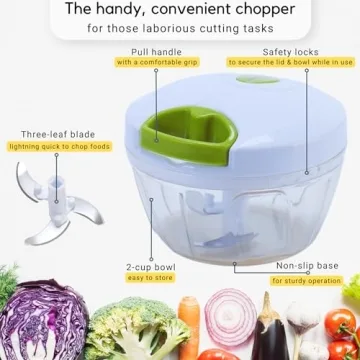 Brieftons Manual Food Chopper for Easy Chopping