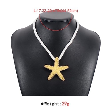 Sora Tuki Gold Starfish Choker Necklace | Beach Jewelry