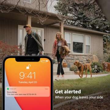 SÄKER IP68 Waterproof The Safest AirTag Dog Collar Holder, Dustproof, Ultra-Durable, Fits Up to 1.5...