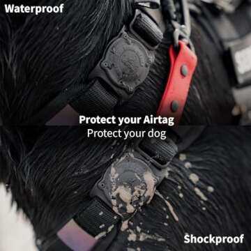 SÄKER IP68 Waterproof The Safest AirTag Dog Collar Holder, Dustproof, Ultra-Durable, Fits Up to 1.5" Collars | Will Not Damage Your Collar | Perfect Way to GPS Track Your Dog | Designed in Montreal
