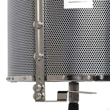 LyxPro VRI-20 Sound Absorbing Acoustic Foam Isolation Portable Microphone Shield, Vocal Recording Panel, High Performance - Stand Mountable