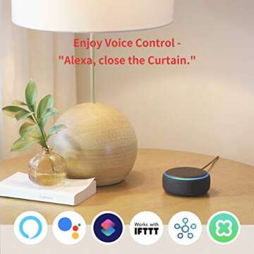 SwitchBot Curtain Smart Electric Motor - Wireless App or Automate Timer Control, Add SwitchBot Hub Mini to Make it Compatible with Alexa, Google Home, HomePod, IFTTT (Rod, Black)