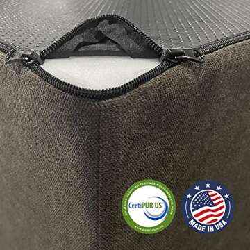 Best Pet Supplies Dog Stairs for Small Dogs & Cats, Foam Pet Steps Portable Ramp for Couch Sofa and High Bed Non-Slip Balanced Indoor Step Support, Paw Safe No Assembly - Dark Brown, 3-Step