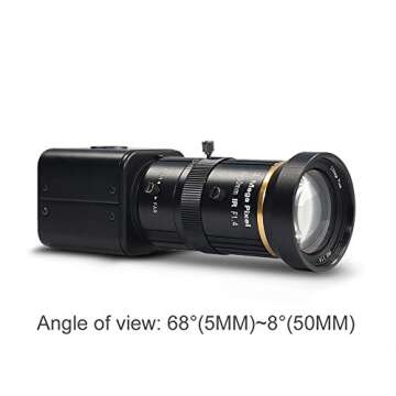 MOKOSE SDI Camera, HD-SDI 2 MP 1080P HD Digital CCTV Security Camera, 1/2.8 High Sensitivity Sensor CMOS with 5-50mm Manual Varifocal HD Lens