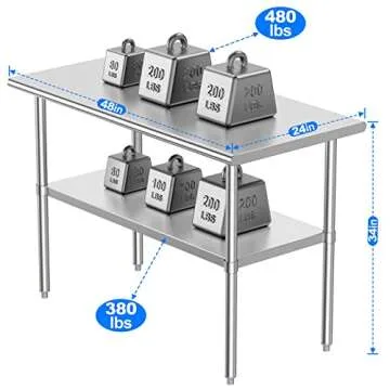 Atronor Heavy Duty Stainless Steel Table for Prep & Work