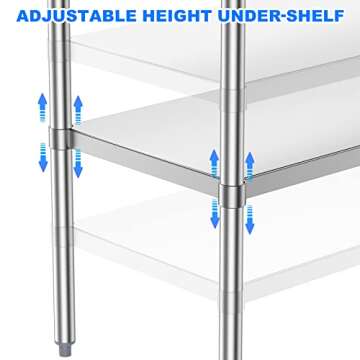 Atronor Heavy Duty Stainless Steel Table for Prep & Work