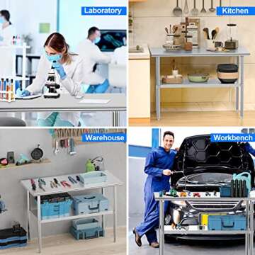 Atronor Heavy Duty Stainless Steel Table for Prep & Work