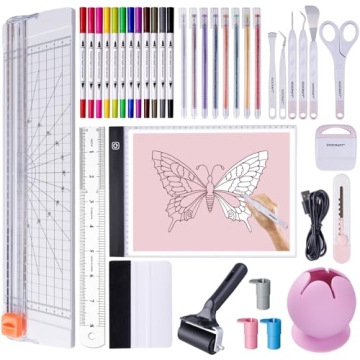 GO2CRAFT 37Pcs Essential Tool Set for Cricut Machine, Ultimate Tool with 7Pcs Weeding Tools for Viny...