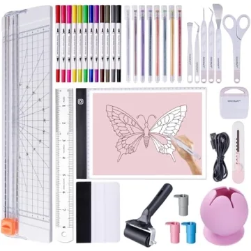 GO2CRAFT 37Pcs Essential Tool Set for Cricut Machine, Ultimate Tool with 7Pcs Weeding Tools for Viny...