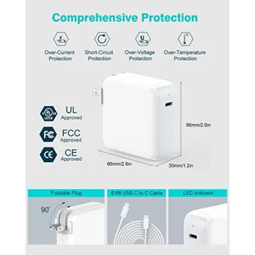 70W USB-C Power Adapter for MacBook & iPad