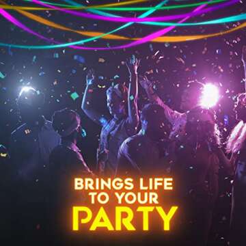 Glow King Black Light Streamers | 8 Pack of 100ft Fluorescent Rolls | Premium UV Reactive Neon Crepe Paper | Ideal Gift for Blacklight Birthday Decorations and Events | Glow in the Dark Party Supplies