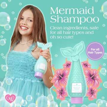 Glimmer Wish Mermaid Kids Shampoo, Paraben and Sulfate Free Shampoo for Soft and Manageable Hair, Ki...