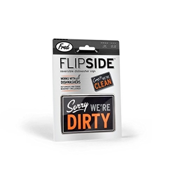 Genuine FLIPSIDE Dishwasher Sign - Double Sided Fun Kitchen Gadget