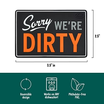 Genuine FLIPSIDE Dishwasher Sign - Double Sided Fun Kitchen Gadget