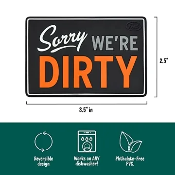 Genuine FLIPSIDE Dishwasher Sign - Double Sided Fun Kitchen Gadget