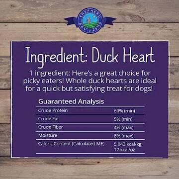 Shepherd Boy Farms Duck Heart Treats for Pets