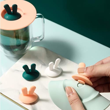 Vibrant Silicone Cup Covers Set - 6 Fun Designs for Any Occasion