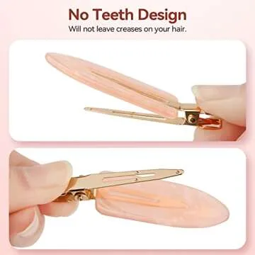 Leezmark Creaseless Hair Clips - 12 Pcs for Beauty