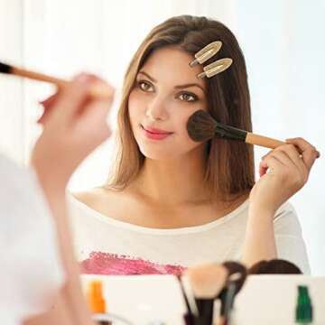 Leezmark 12 Pcs No Bend Creaseless Hair Clips for Women - Salon Styling Flat Clips for Makeup and Girls