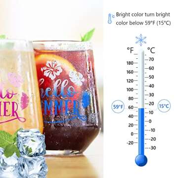 TECKWRAP Cold Color Changing Vinyl Adhesive Vinyl Bundle 12" x 36"/Rolls for DIY Craft, Arts (Translucent White to Blue, Red, Purple,Orange,Yellow,Green)