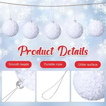 Stylish 6 Piece Christmas Ornaments Set for Decor