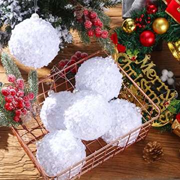 Stylish 6 Piece Christmas Ornaments Set for Decor