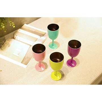 AMZUShome Stainless Steel Wine Glasses Cups.Double Walled Vacuum Insulated Wine Tumbler With Lid and Straw.Friendship,Christmas,Birthday Gifts for Women Men Friends Dad Mom(10oz Rose Gold)