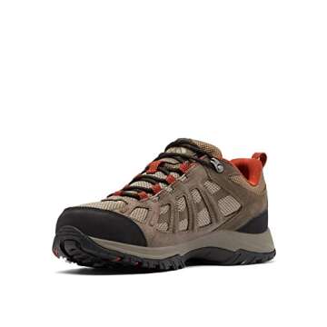 Columbia Men's Redmond III Waterproof Hiking Shoe, Pebble/Dark Sienna, 11