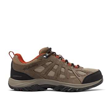 Columbia Men's Redmond III Waterproof Hiking Shoe, Pebble/Dark Sienna, 11