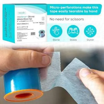 MedVance Silicone Tape 2" Wide Soft with Perforation and Cuttable (1 Pack, 5 Yards)