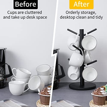 MyLifeUNIT Mug Holder Tree - Stylish 6-Hook Coffee Cup Holder