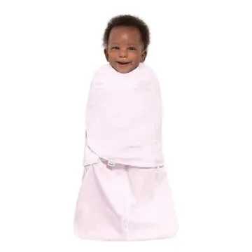 HALO 100% Cotton Sleepsack Swaddle, 3-Way Adjustable Wearable Blanket, TOG 1.5, Soft Pink, Newborn, ...