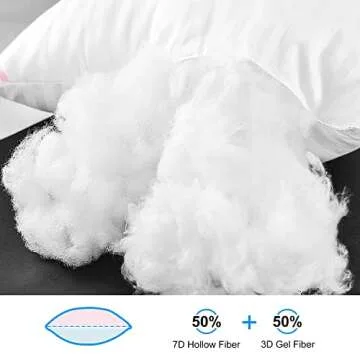 EIUE Bed Pillows for Sleeping 4 Pack，Pillows for Side and Back Sleepers,Super Soft Down Alternativ...