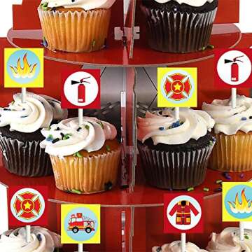 Fire Hydrant Cupcake Stand & Pick Kit for Party Fun