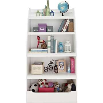 Ameriwood Home Mia Kids 4 Shelf Bookcase, White