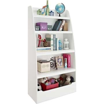 Ameriwood Home Mia Kids 4 Shelf Bookcase, White