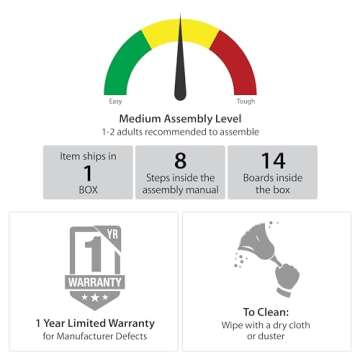 Ameriwood Home Mia Kids 4 Shelf Bookcase, White