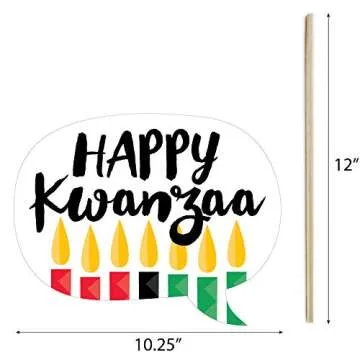 Big Dot of Happiness Happy Kwanzaa - African Heritage Holiday Party Photo Booth Props Kit - 20 Count