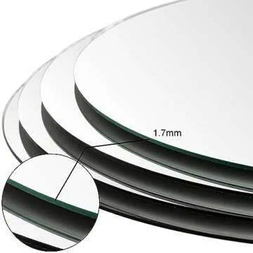 Suwimut Set of 12 Round Mirrors for Centerpieces, 12 Inch Glass Mirror Candle Plates Circle Mirror Trays Large Glass Mirror Tiles for Table Centerpieces, Wedding, Party Decorations, Crafts, Wall Decor