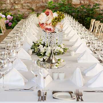 Suwimut Set of 12 Round Mirrors for Centerpieces, 12 Inch Glass Mirror Candle Plates Circle Mirror Trays Large Glass Mirror Tiles for Table Centerpieces, Wedding, Party Decorations, Crafts, Wall Decor