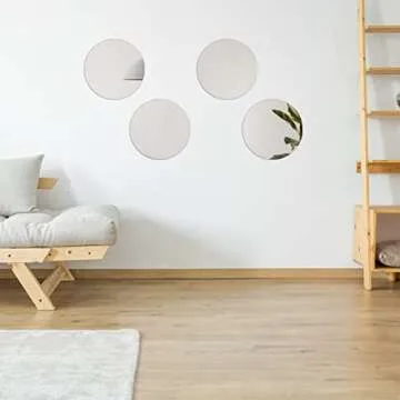 Suwimut Set of 12 Round Mirrors for Centerpieces, 12 Inch Glass Mirror Candle Plates Circle Mirror Trays Large Glass Mirror Tiles for Table Centerpieces, Wedding, Party Decorations, Crafts, Wall Decor