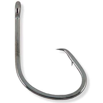 Owner American 5314 Mutu Light Circle Black Chrome Hook Bulk Pack, 6/0 (17 per Pack) (5314-161)